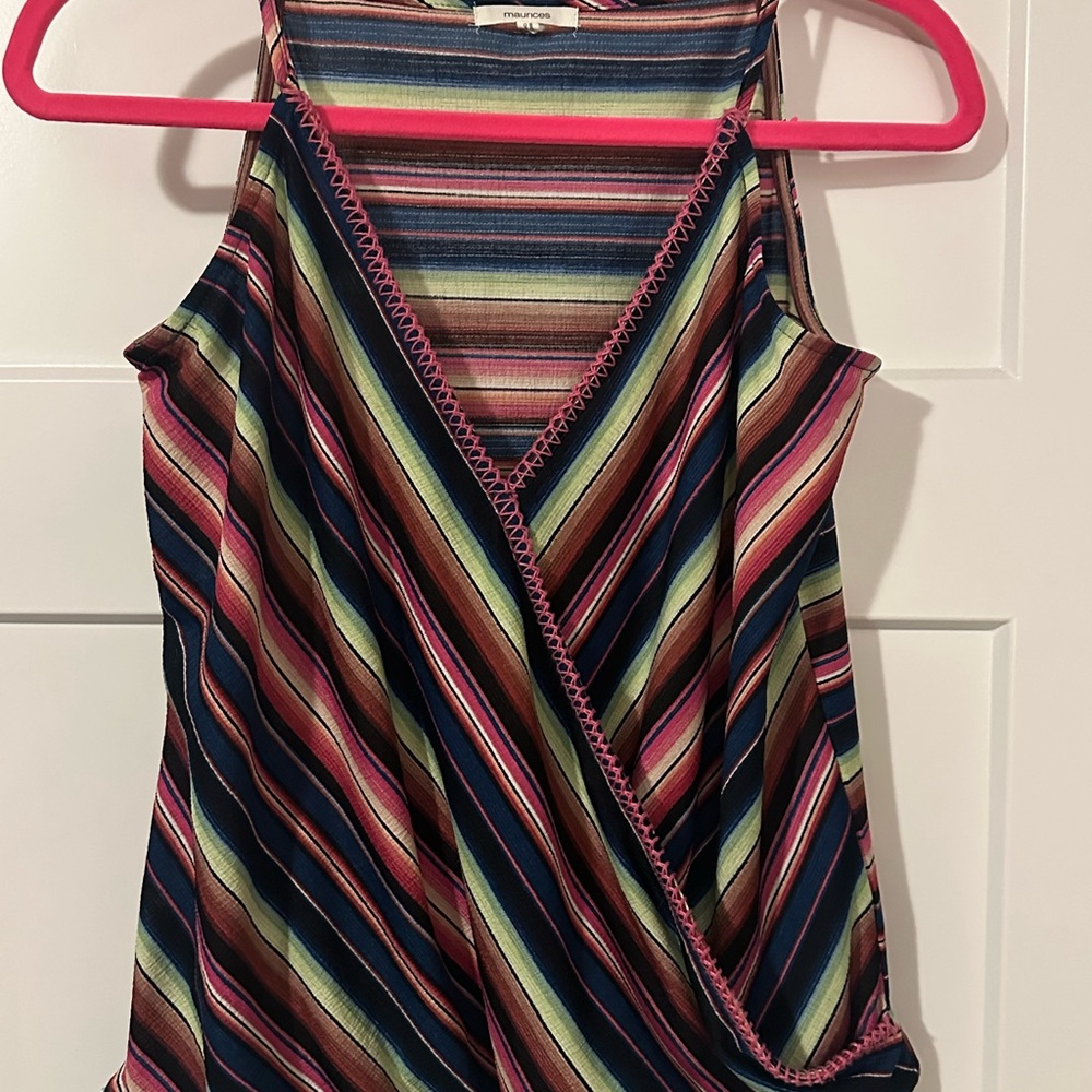 Multicolor Striped tank